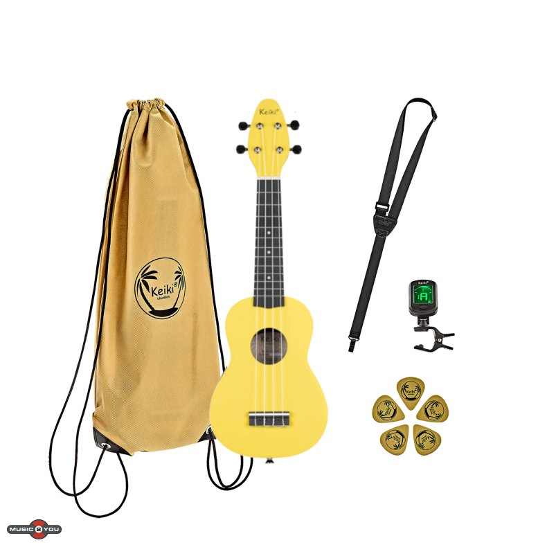 Ortega Keiki K2-LGR Sopran Ukulele Pack - Lemon Grass