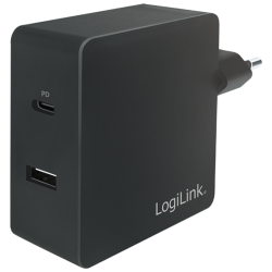 LogiLink Oplader - USB-C/USB-A - 65W - Sort