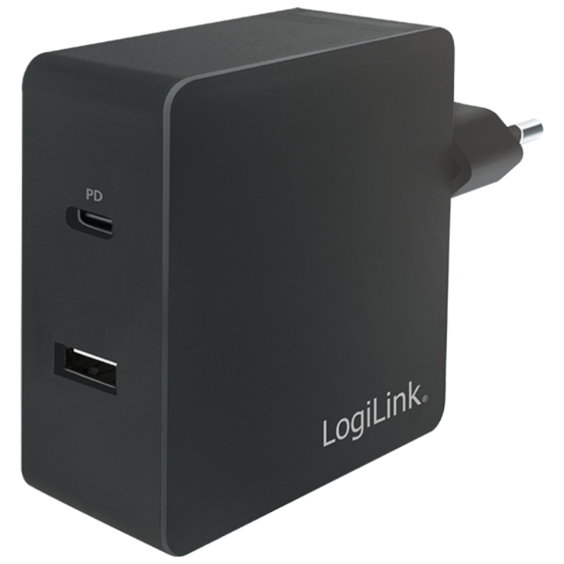 LogiLink Oplader - USB-C/USB-A - 65W - Sort