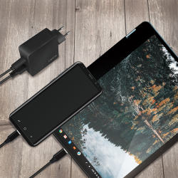 LogiLink Oplader - USB-C/USB-A - 3A/18W - Sort