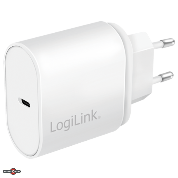 LogiLink USB-C Oplader 20W - Hvid