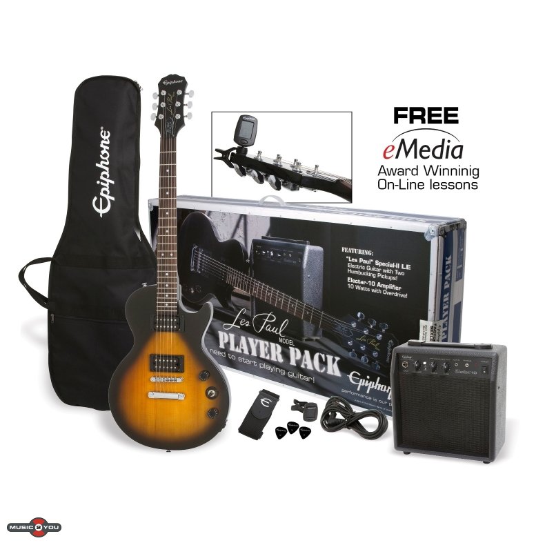 Epiphone Les Paul Player Pack Vintage Sunburst