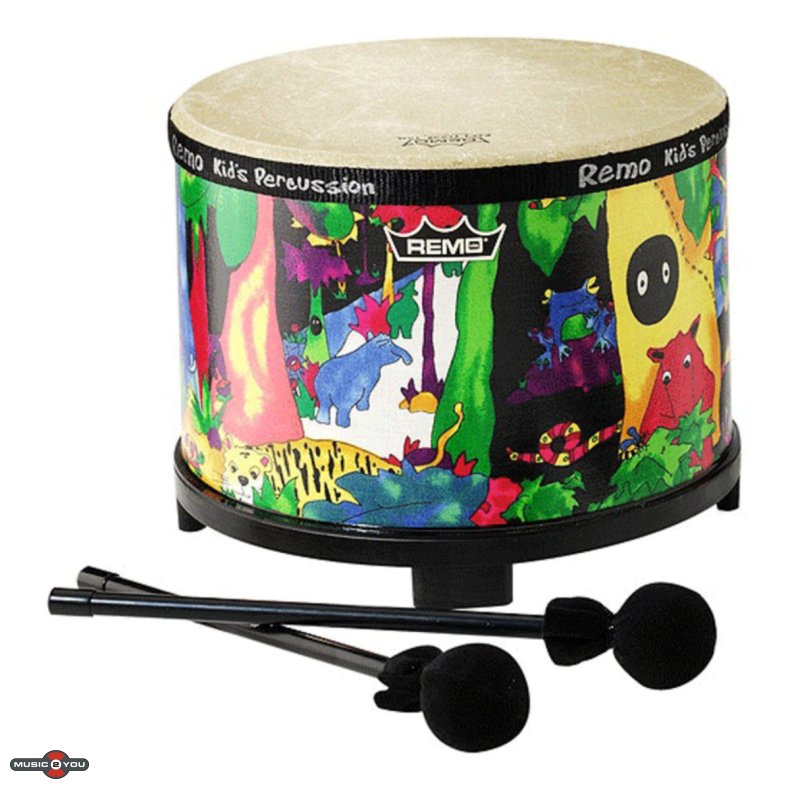 Remo Kids Gulvtromme 10" - med to kller