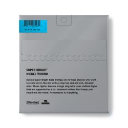 Dunlop DBMMS45125 Super Bright Basstrenge 45 - 125 til 5-strenget bas