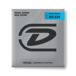 Dunlop DBMMS45125 Super Bright Basstrenge 45 - 125 til 5-strenget bas