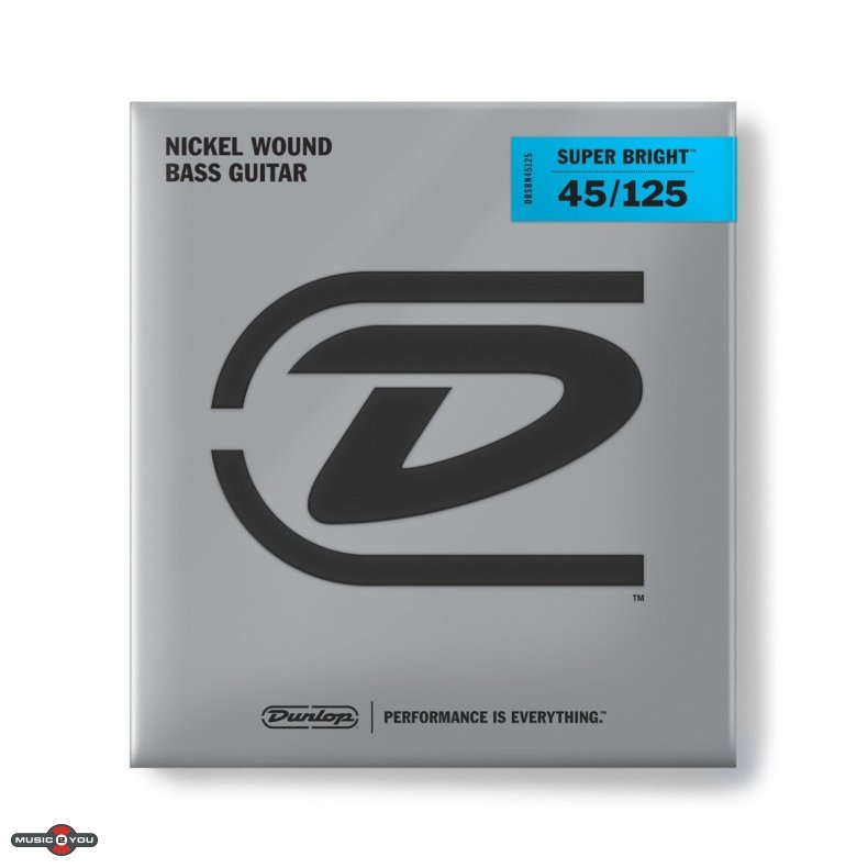 Dunlop DBMMS45125 Super Bright Basstrenge 45 - 125 til 5-strenget bas