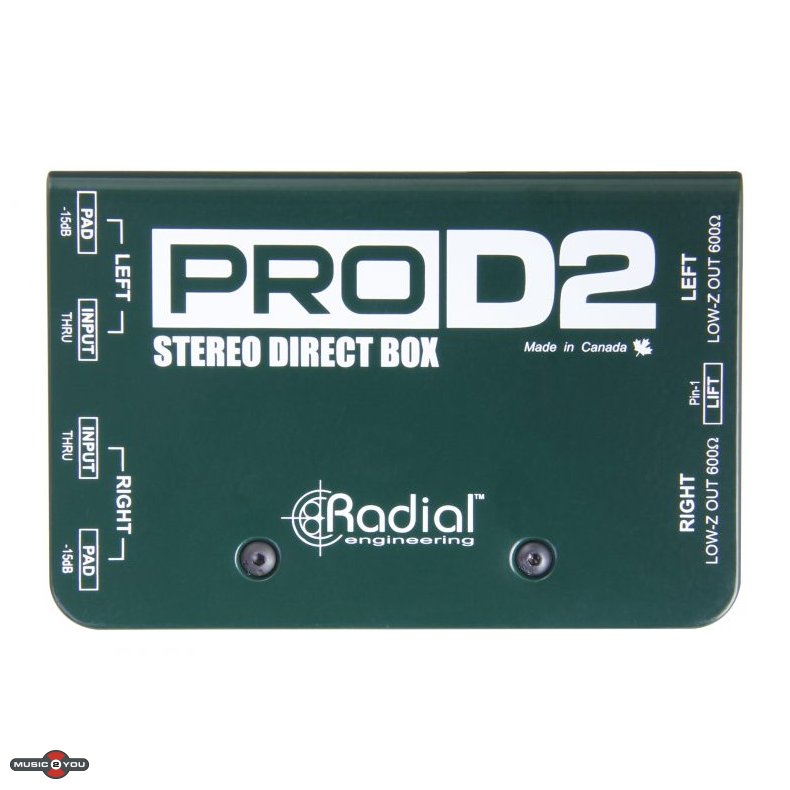 Radial Pro D2 Passive Stereo DI Box