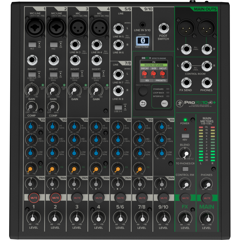 Mackie ProFX10v3+ - 10-kanals mixer med FX and USB