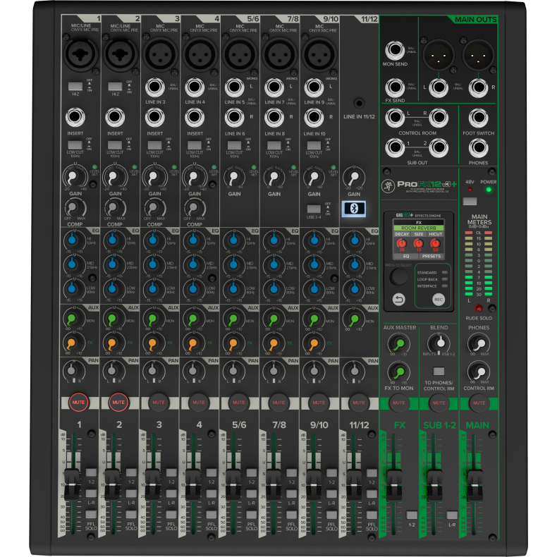 Mackie ProFX12v3+ - 12-kanals mixer med FX and USB