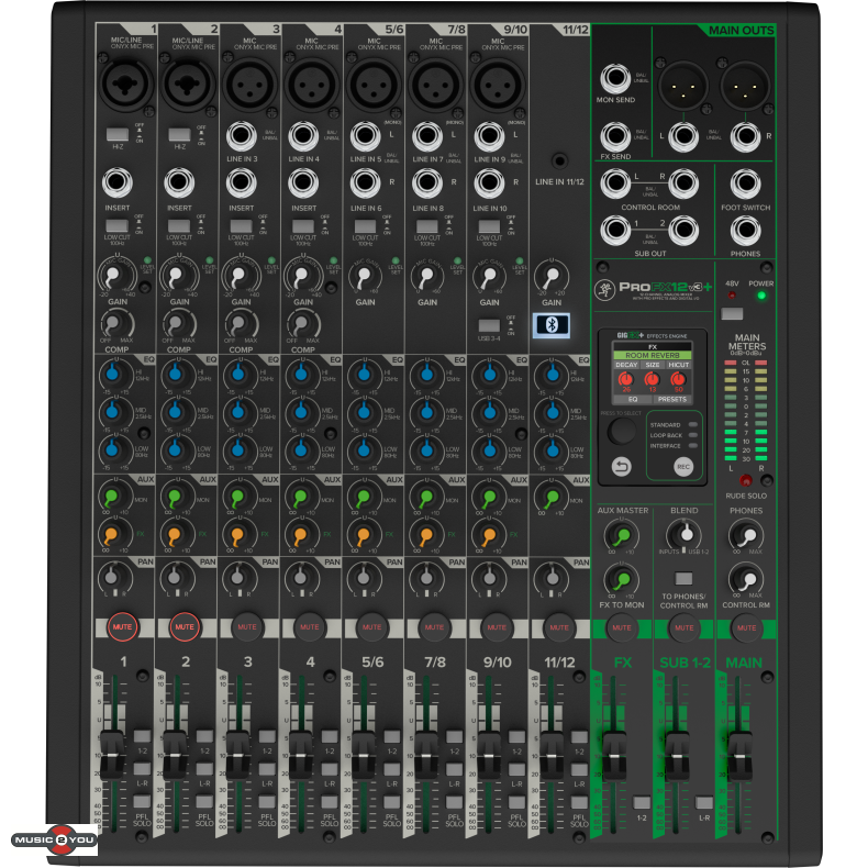 Mackie ProFX12v3+ - 12-kanals mixer med FX and USB