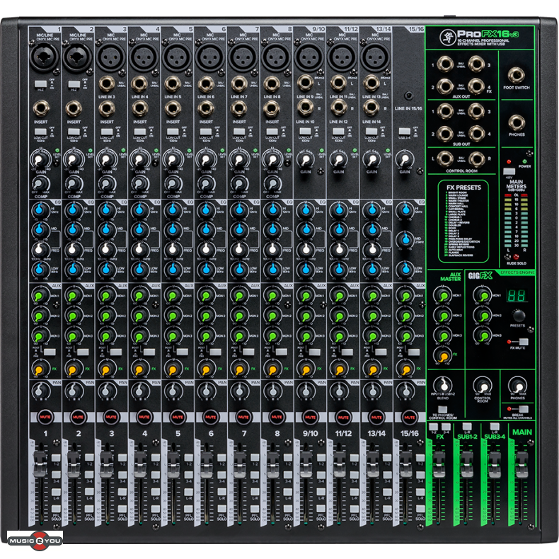 Mackie ProFX16v3 - 16 kanals mixer med FX and USB