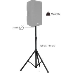 Tuff stands SS-1B H�jttaler stativ - Sort