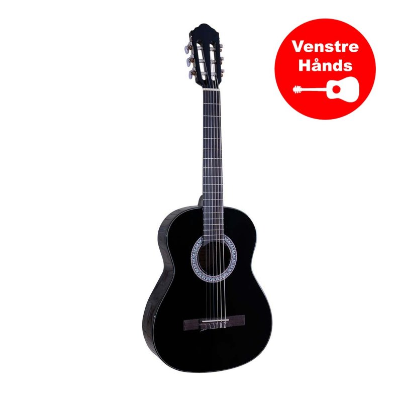 Santana B7 V2 3/4 Venstrehnds Klassisk Brne Guitar - Sort