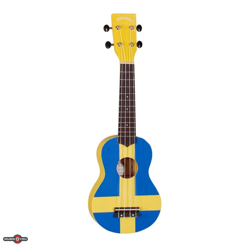 Santana Sopran Ukulele med Svensk flag