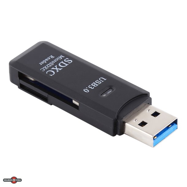 USB SD Kortlæser - USB 3.0 SD kortlæser - På lager