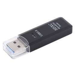 USB SD Kortlser - Sort