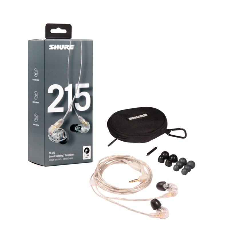 Shure SE215-CL In-ear hovedtelefoner - Clear