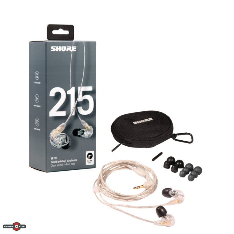 Shure SE215-CL In-ear hovedtelefoner - Clear