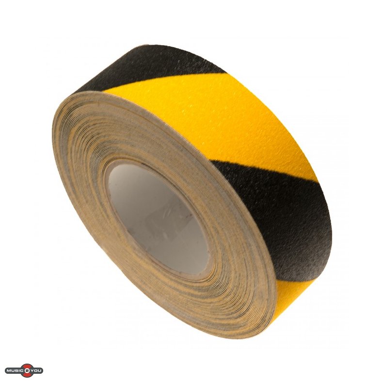Skridsikker Tape - 50 mm X 18 m - Gul/Sort