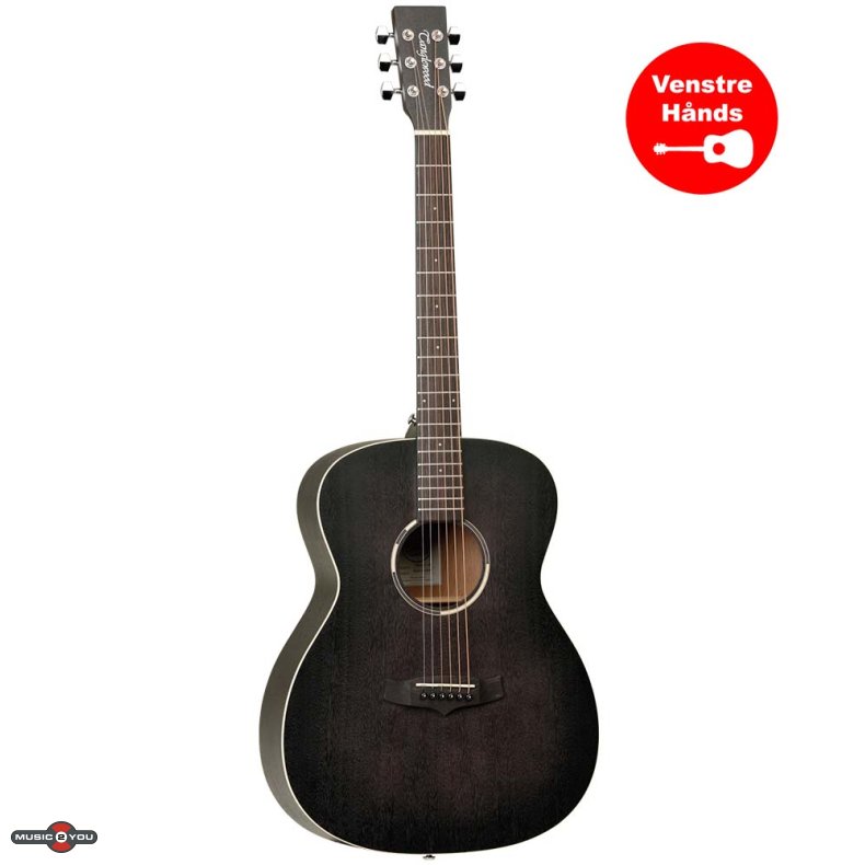 Tanglewood TWBBOLH Blackbird venstrehnds Western guitar - Black Satin