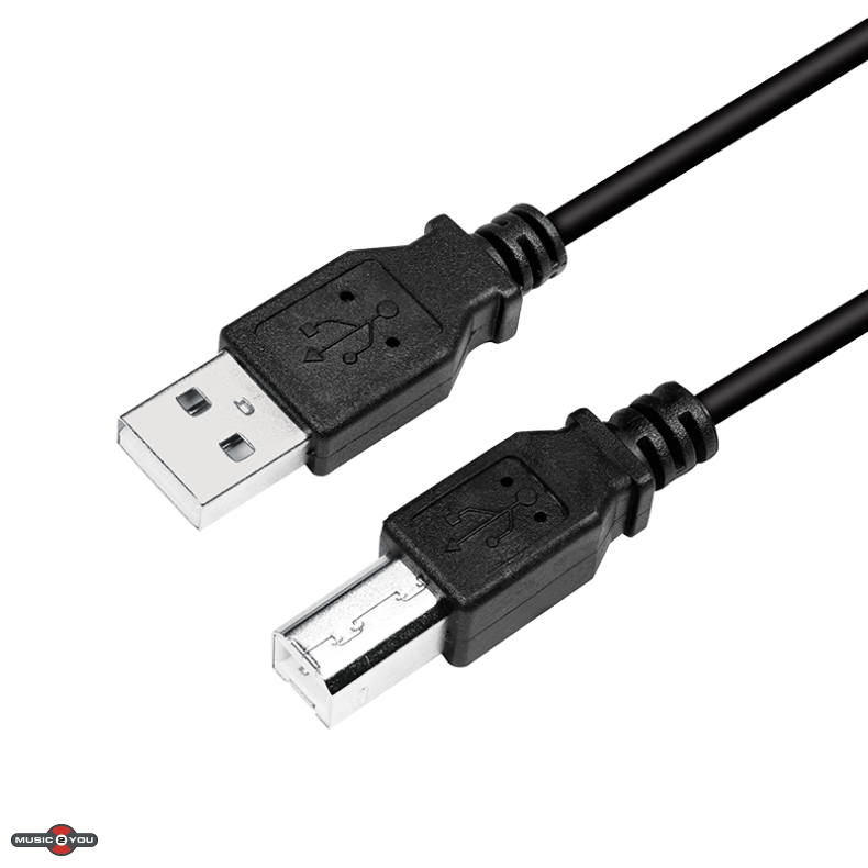 USB kabel 2.0 - USB A til USB B 2m - Sort