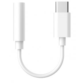 USB-C til Minijack Adapter kabel 15cm - Hvid
