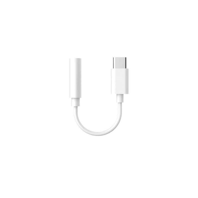 USB-C til Minijack Adapter kabel 15cm - Hvid