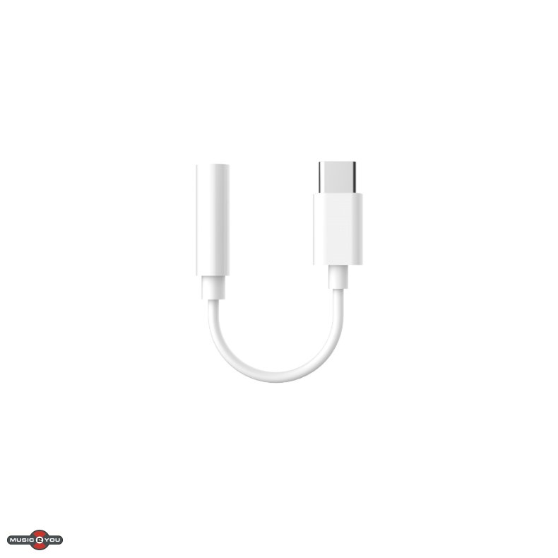 USB-C til Minijack Adapter kabel 15cm - Hvid