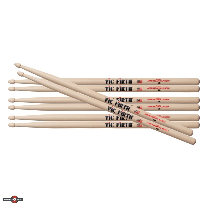 Vic Firth 5B American Classic Hickory Value Pack