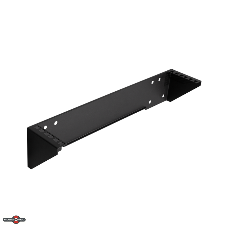 Rack beslag til montering under skrivebord  19" / 2Unit - Sort