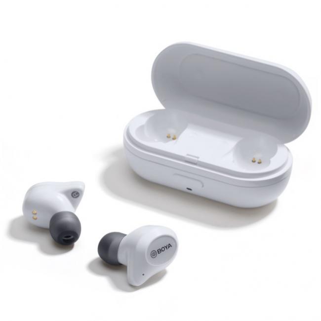 Billede af Boya AP1 Trådløs Bluetooth Earphones med lade itui - Hvid