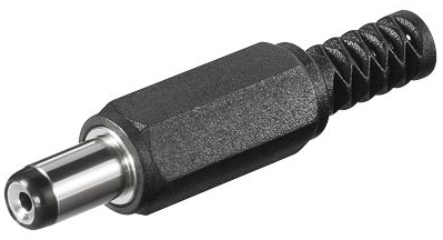 DC stik med kabel beskytter - Ø5,5 x 1,7 x 9mm