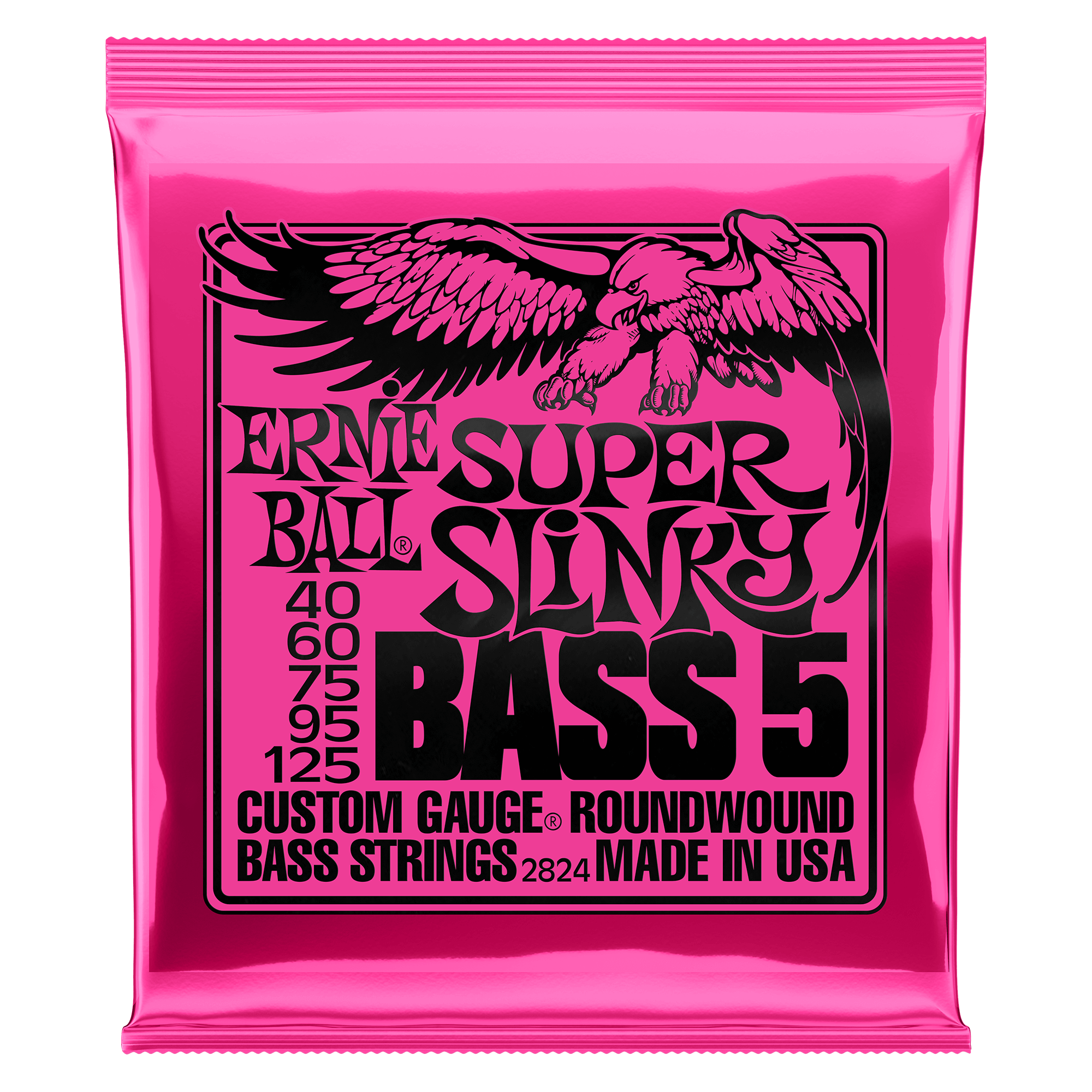 Se Ernie Ball 2824 Super Slinky Bass 40 - 125 til 5-strenget bas hos Music2you