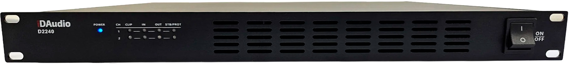iDAudio D2240 Forstærker 19"/1unit 2x240W i 8 Ohm eller 70/100V