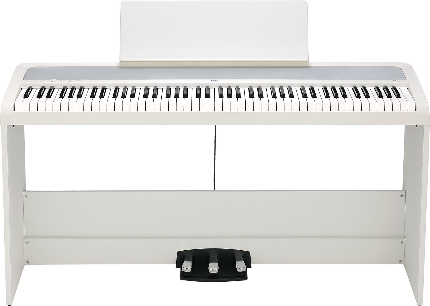 1: KORG B2SP Digital klaver komplet med ben og pedaler - Hvid