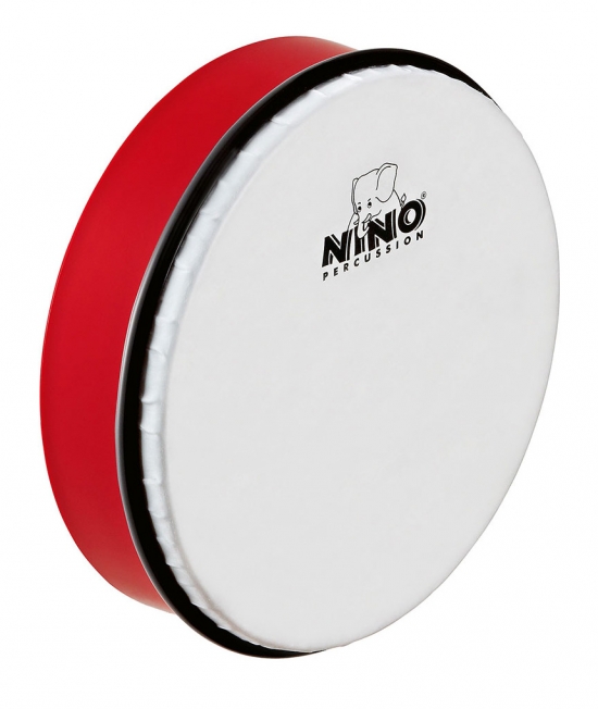 Køb NINO 8" Håndtromme med trækølle - Forskellige farver Rød - Pris 169.00 kr.