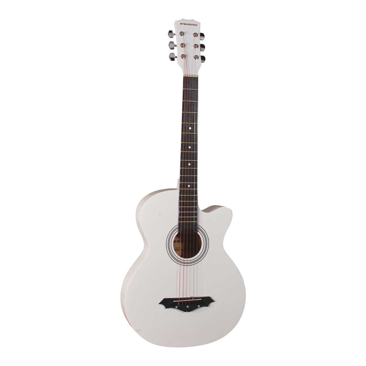Køb Norfolk Starter WH - Western guitar - Hvid - Pris 495.00 kr.