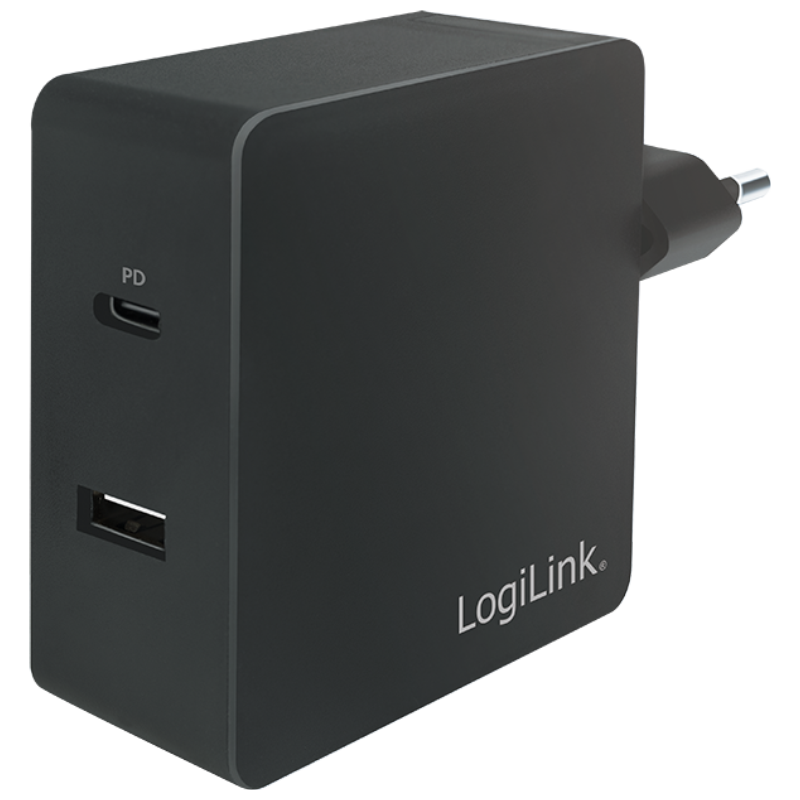 LogiLink Oplader - USB-C/USB-A - 65W - Sort