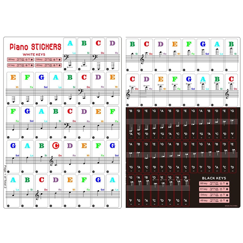 Keyboard Stickers / Klaver klistermærker