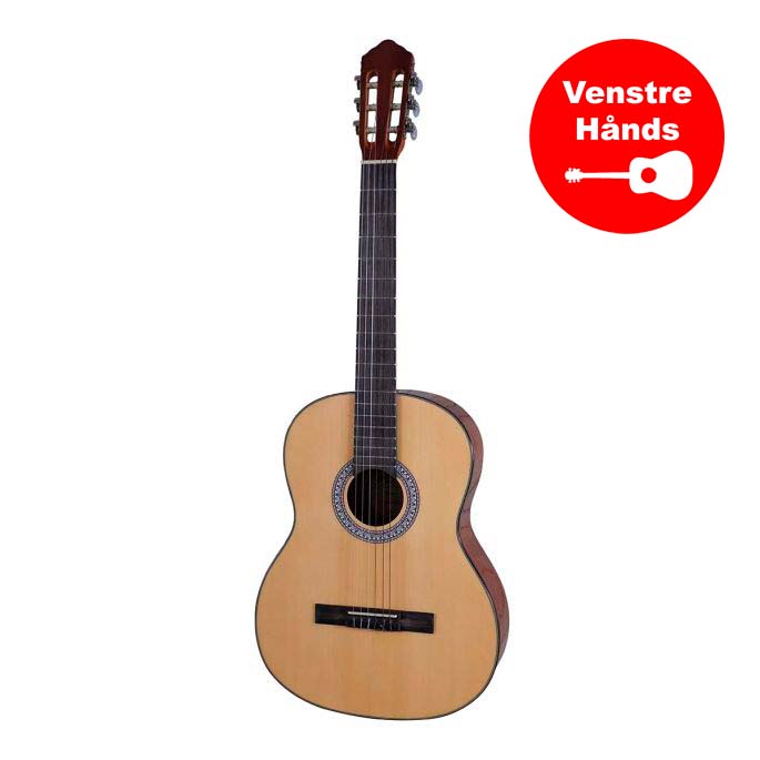 Køb Santana B8 v2 Venstrehånds Klassisk 4/4 Guitar - Natur - Pris 1195.00 kr.