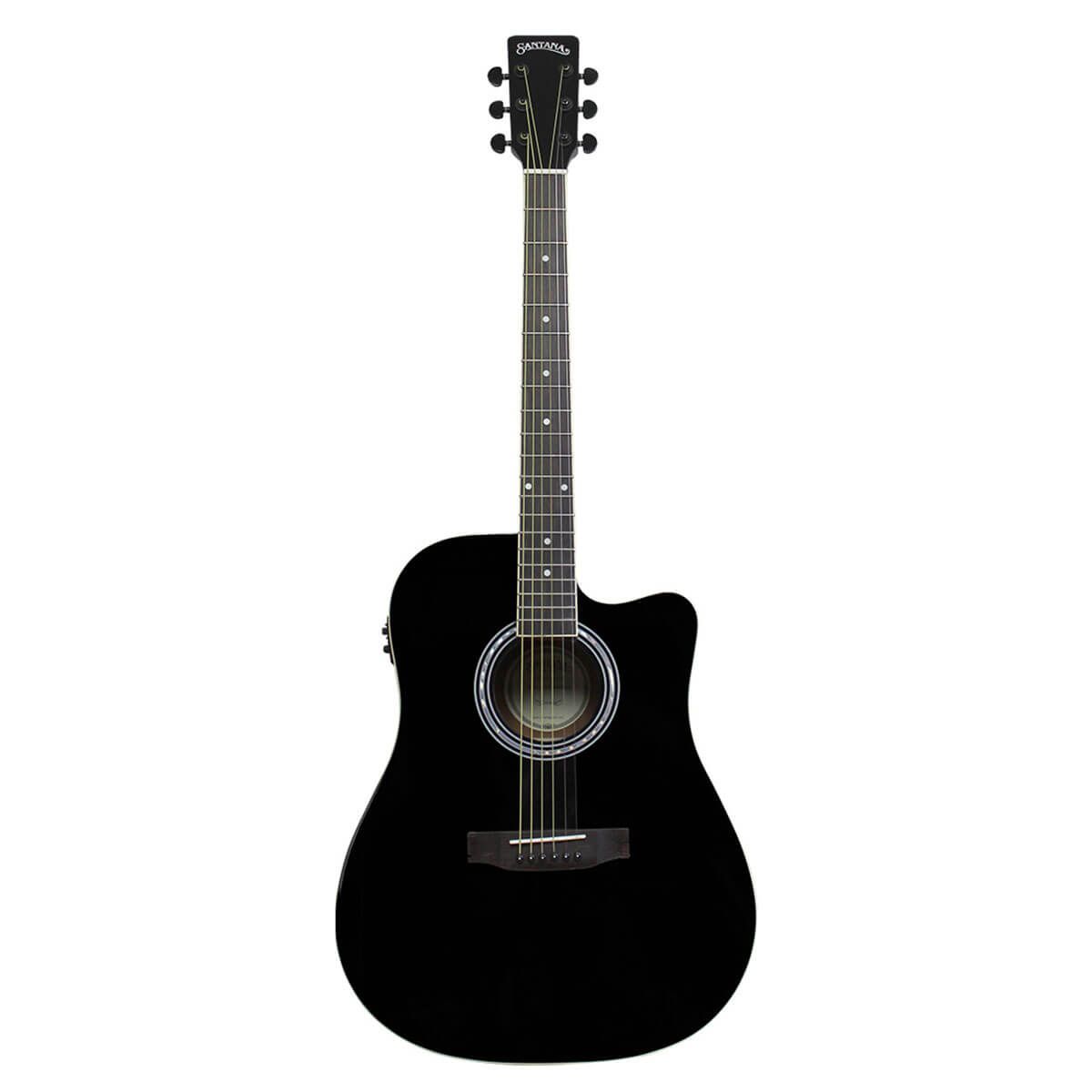Santana LA-100EQCW-BK v2 Western guitar - Sort