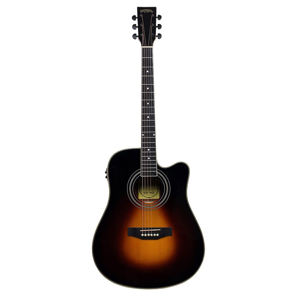 Køb Santana LA-100EQCW-SB v2 Western guitar - Sunburst - Pris 2295.00 kr.