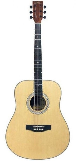 Køb Santana LA-90-V2 - Western guitar - Natur - Pris 1095.00 kr.