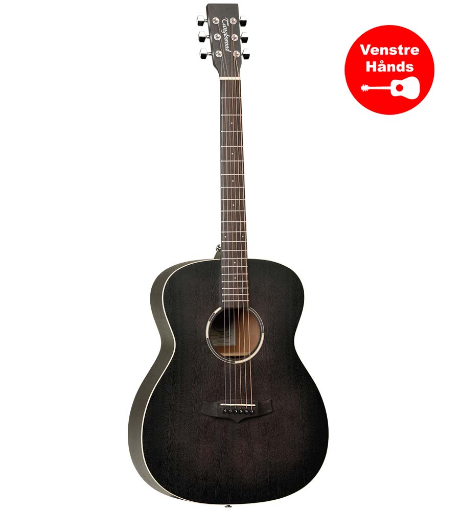 Køb Tanglewood TWBBOLH Blackbird venstrehånds Western guitar - Black Satin - Pris 1595.00 kr.